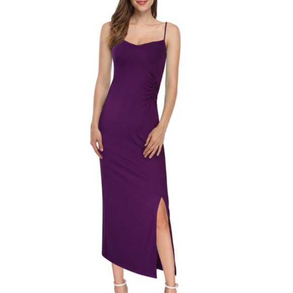 Dresses & Skirts - NWT Classic Sweetheart Ruched Slit Evening Dress